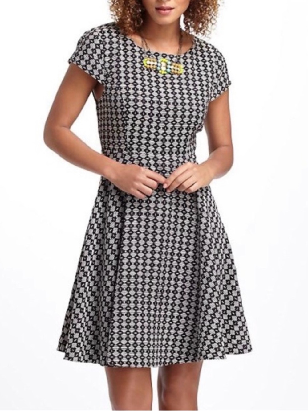 Anthropologie Maeve Jacquard Circle Skirt Dress